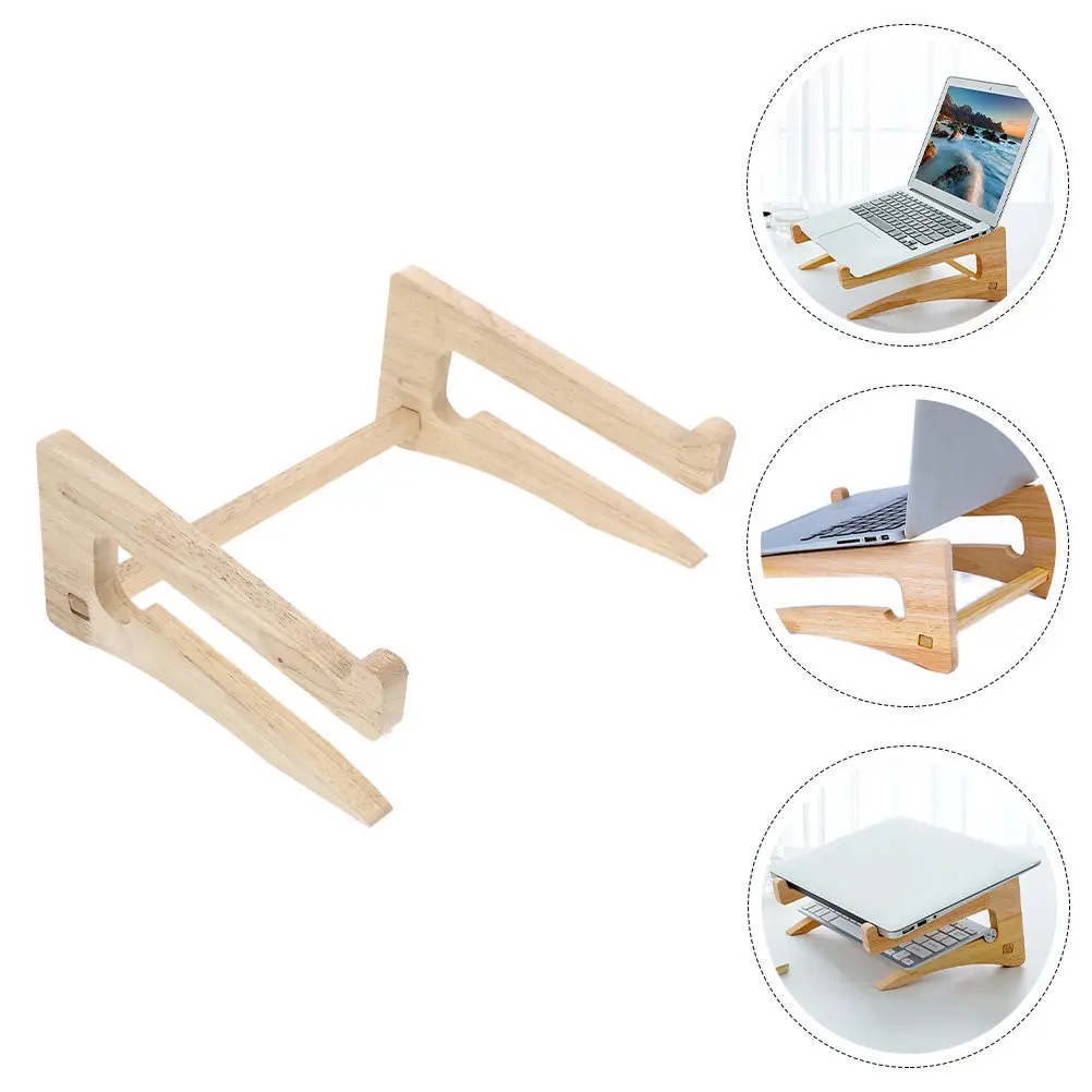 

Деревянная подставка для ноутбука, держатель для компьютера, подставка для офисного стола, подставка для клавиатуры, эффективное рассеивание тепла, простая сборка