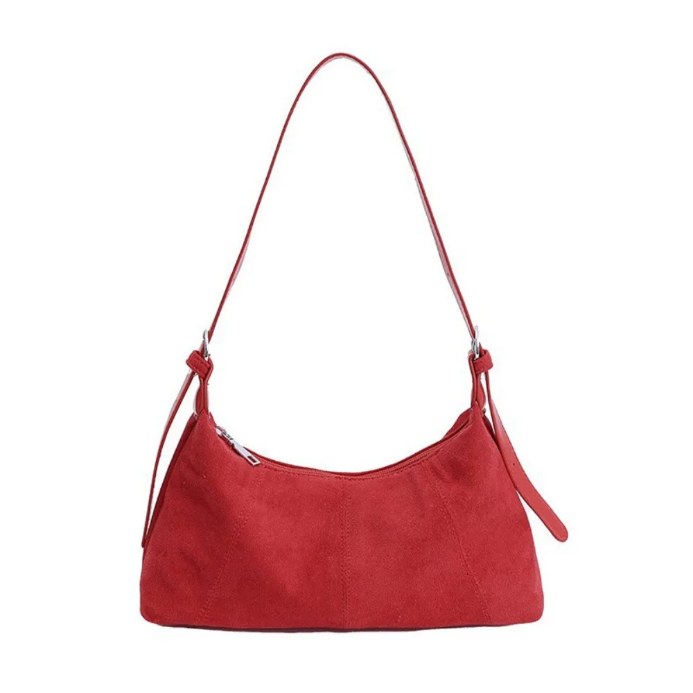 

Shoulder Bag Suede Pillow Handbag Large Capacity Candy Color Slouchy Hobo Bags Korean Style Handbag Solid Color Tote Bag Travel