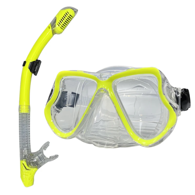 Tauchmasken für Erwachsene, Schnorchel-Atemschlauch-Set, Brille für Damen und Herren, rutschfeste Schnallenmasken – Detail 16