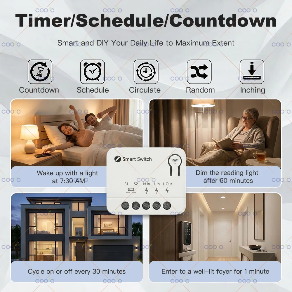 Tuya Zigbee Mini Smart Switch Module Smart Home Relay Automation Breaker Works with Alexa Google Home Alice Smart Life Need Hub image 5