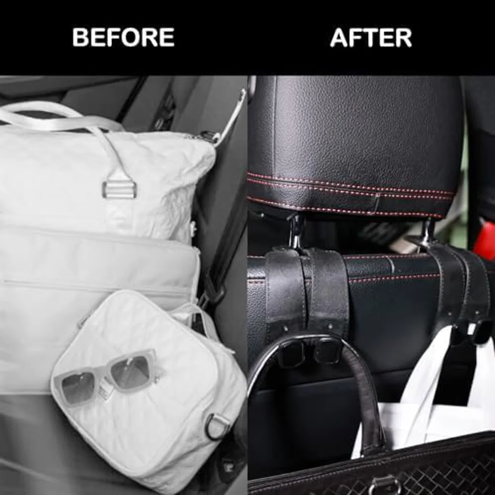 UniversalCar Seat Headrest Hook For Auto Back Seat Storage Organizer Hanger Storage Holder For Handbag Purse Bags Clothes Coat