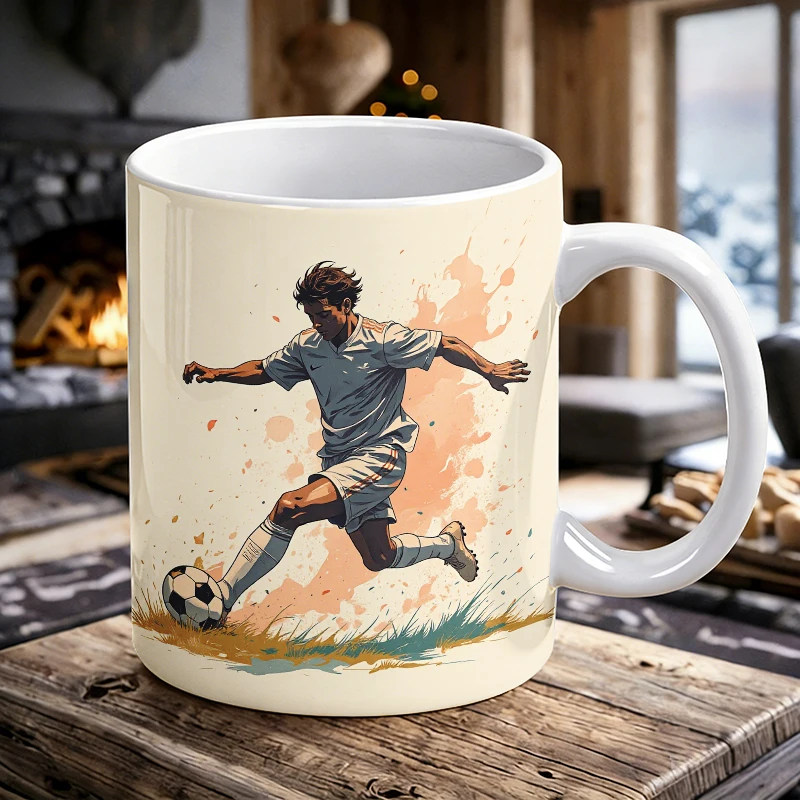 

Soccer Artistry The Dynamic Stride Mug Coffee Cup Ceramic Cup with a bottle opener function of 2026 Major Football Event