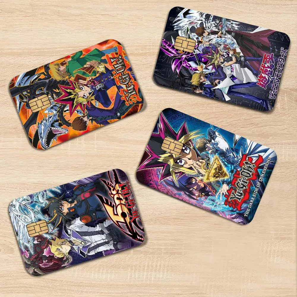 yugioh debit card cover Magic Shark Game Shinny Yo-gi-oh Blue Eyes Dragon Holographic Laser Credit Sticker Film Skin Front Yugioh credit card cover-AliExpress