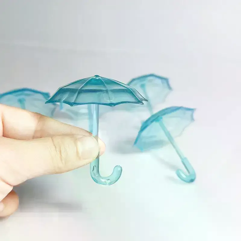 1 pz casa delle bambole in miniatura ombrello in plastica trasparente modello accessori per mobili per la decorazione della casa delle bambole bambini giochi di imitazione giocattoli