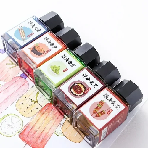 Imagen 2 del producto Tramol 30 colores 18ml pluma estilográfica tinta vidrio embotellado recarga tintas cartucho escuela materiales de tinta para oficina papelería PK JINHAO