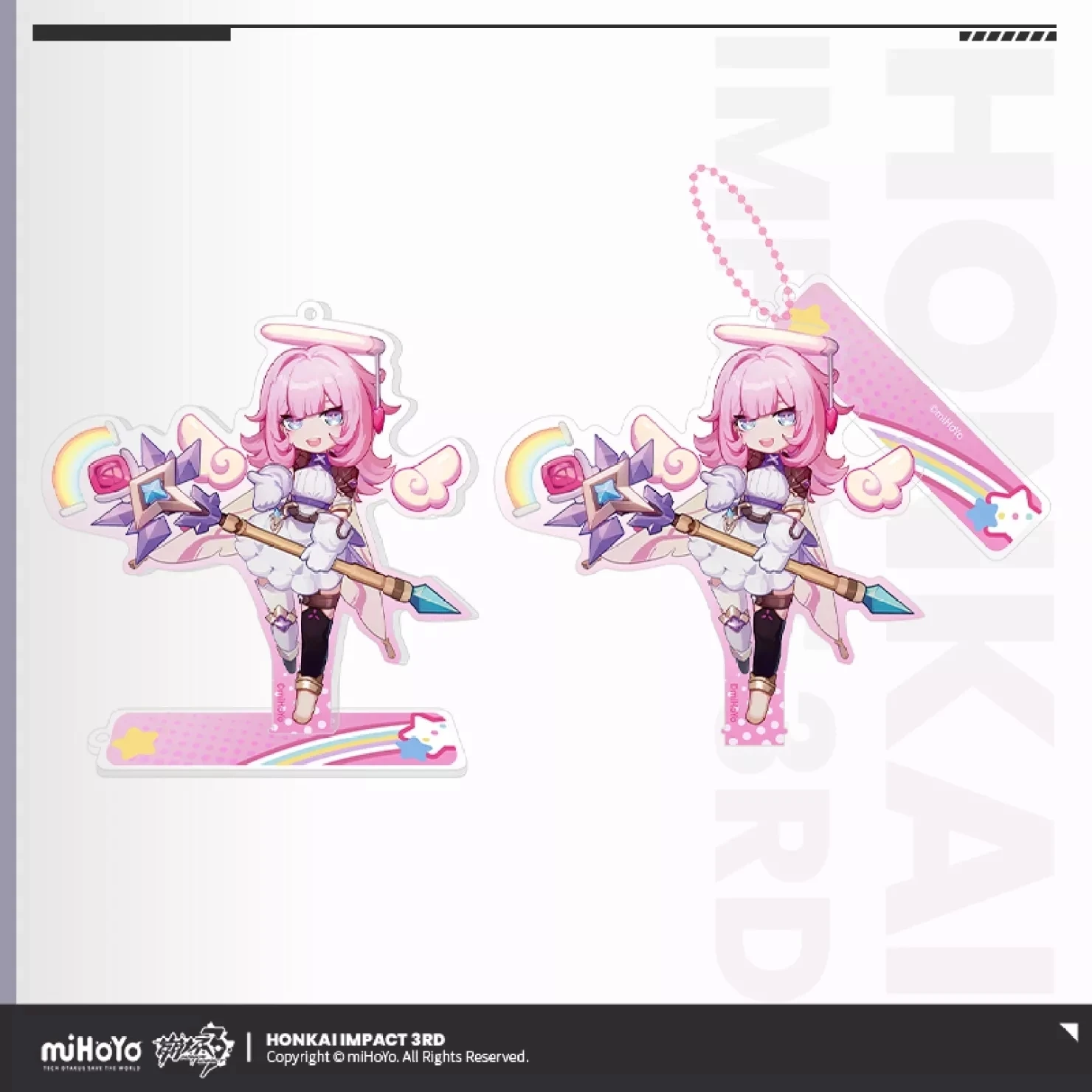 

3D игра Honkai Impact 3 Elysia косплей розовый мультяшный кулон украшение аниме аксессуары акриловый брелок для детей праздничные подарки