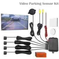 Kit de sensores de aparcamiento de vídeo, asistencia de Radar de marcha atrás para coche, Monitor automático, pantalla Digital para sistema de cámara de Monitor