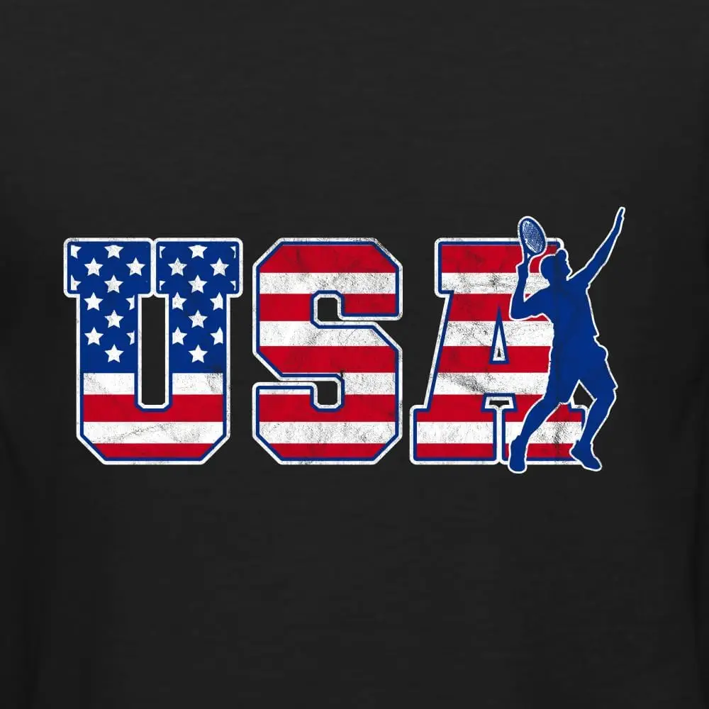 Tennis Team USA Sports Stars Stripes Logo Sports Shirt