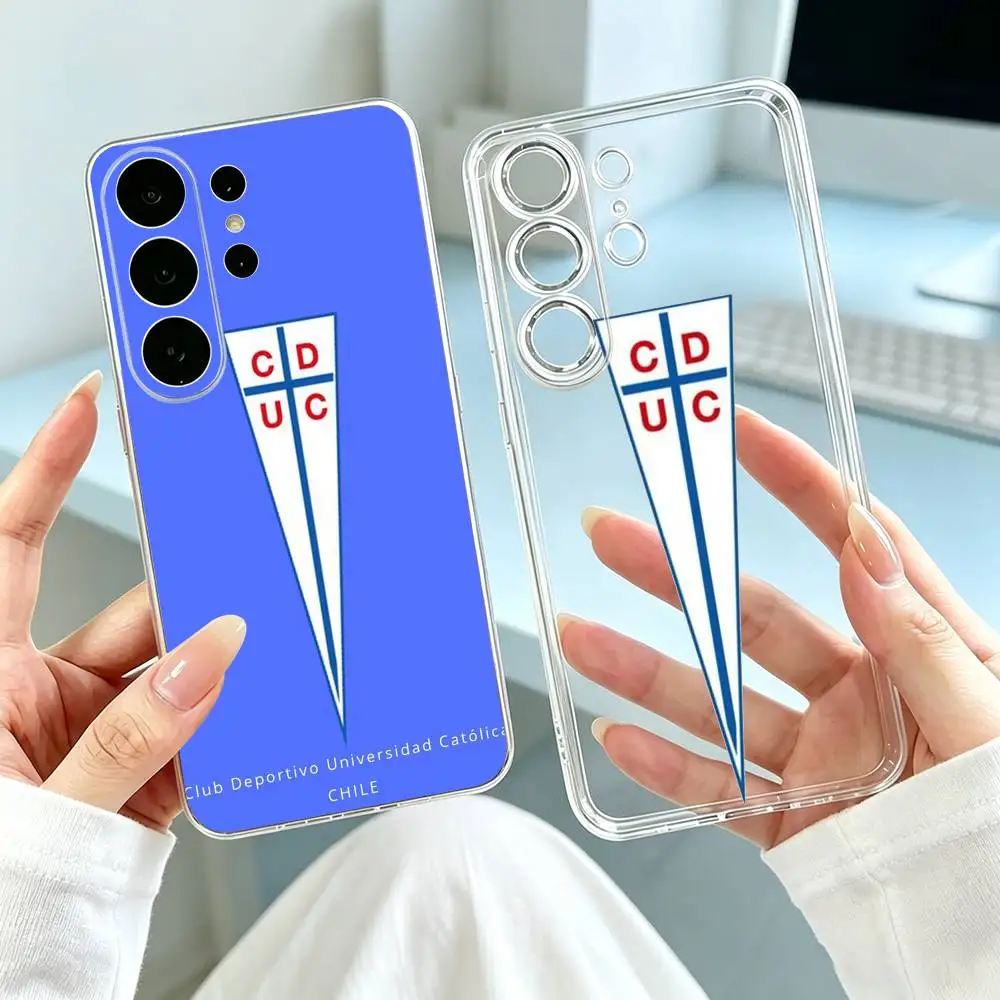Universidad Catolica-A Logo  Phone Case For Samsung S25,S24,S21,S22,S23,S30,Ultra,S20,Plus,Fe Transparent Cover Gift
