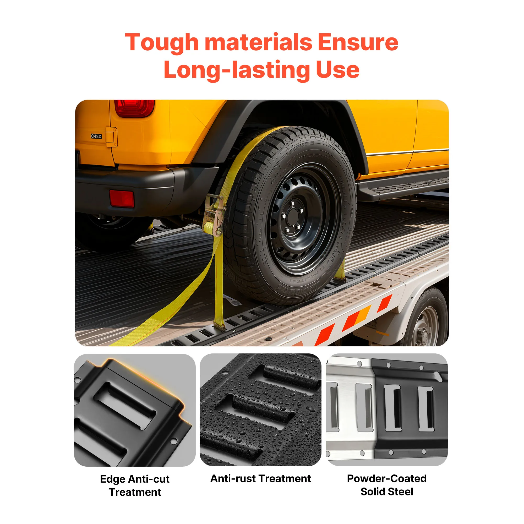 SucceBuy 4 Pack 2 ft E-Track Tie-Down Rail Kit with 4 O-Rings & D-Ring & 2 Single Slots & 8 End Caps for Garages Vans Trailers