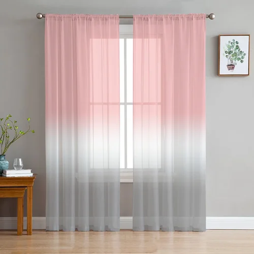 수직 블라인드 쉬폰 쉬어 커튼, 거실 침실 하이 퀄리티 햇빛가리개, 자외선 차단, 흰색 얇은 명주 그물, 심플한 모든 원사 