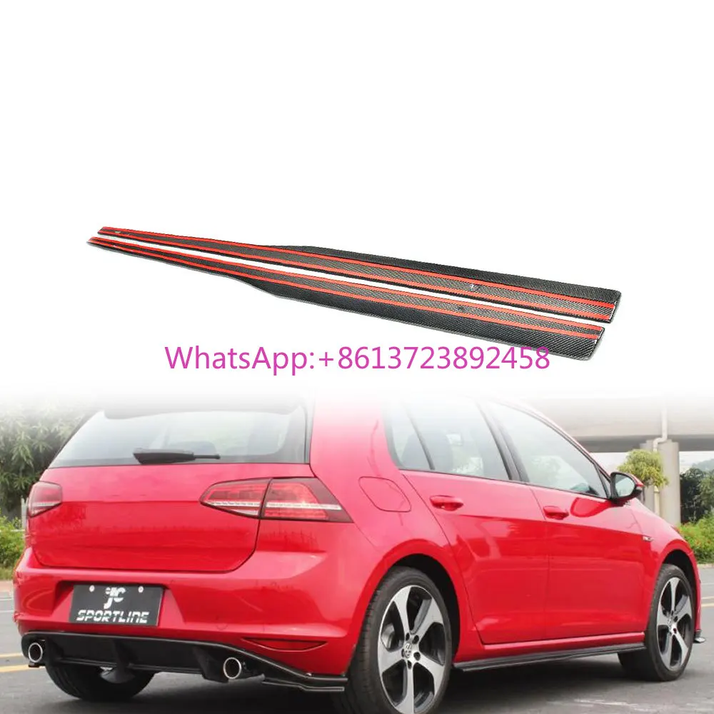 

R Style MK7 Carbon Fiber Side Bumper Skirts for VW GOLF VII GTI 2014