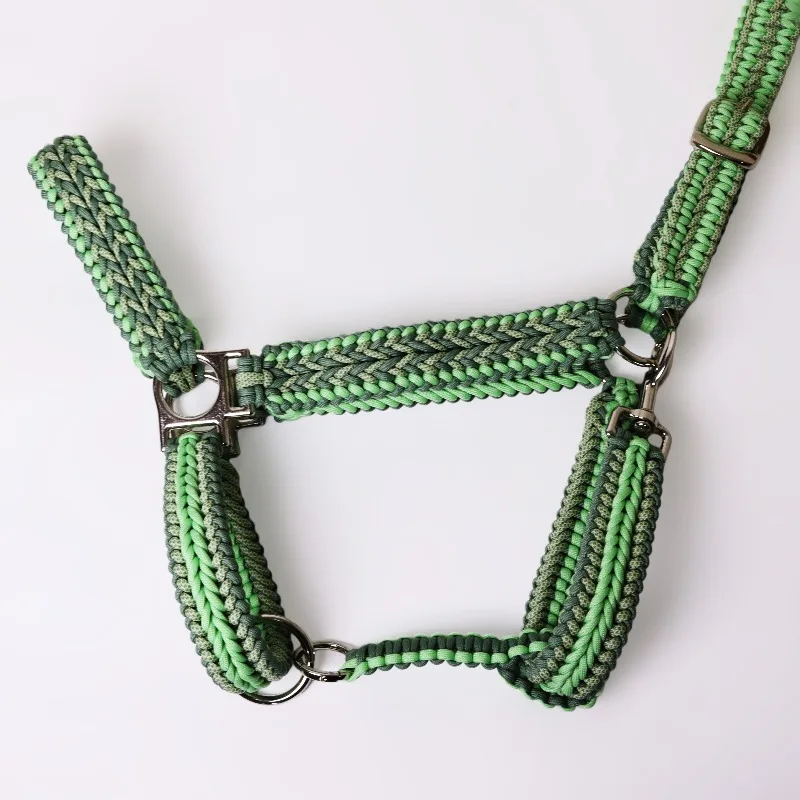 

Высококачественная уздечка для лошадей из нержавеющей стали и паракорда с поводом, с возможностью индивидуального дизайна для любителей верховой езды