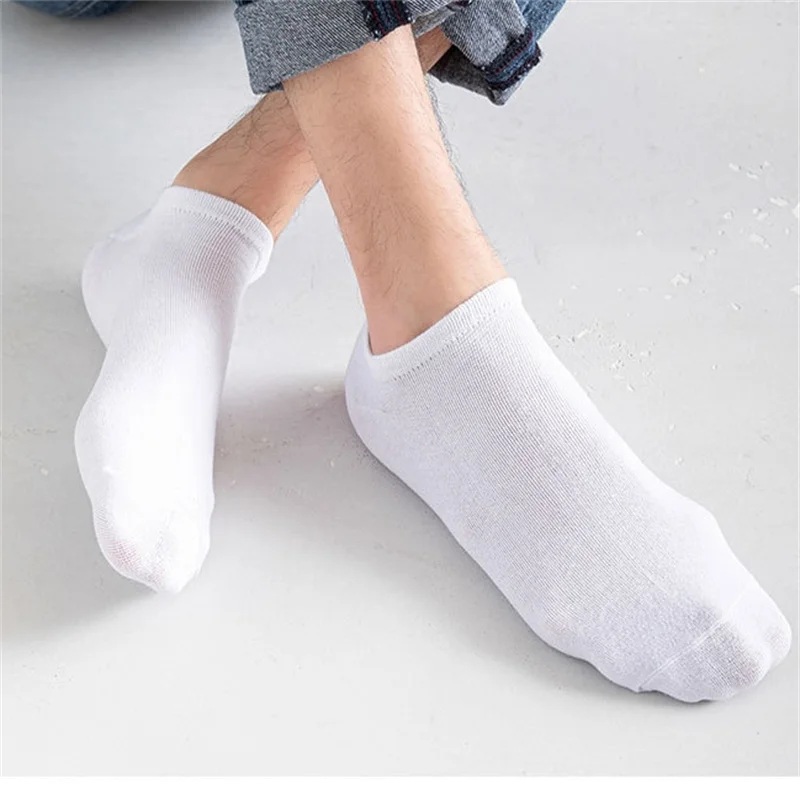 5/10/20 Pairs White Invisible Low Cut Silicone Non-slip No-show Ankle Socks Casual Breathable Socks Boat Socks For Women Men