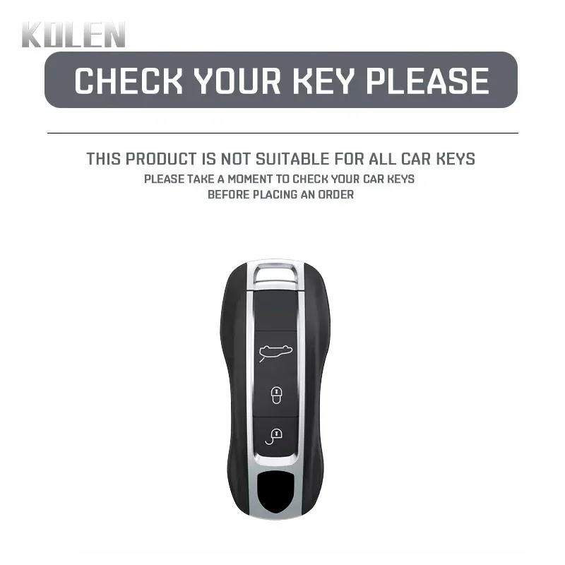 Dermis Leather Car Key Case Cover Shell For Porsche Panamera Cayenne 971 911 9YA Boxster 3 Buttons Protected Fob Bag Accessories
