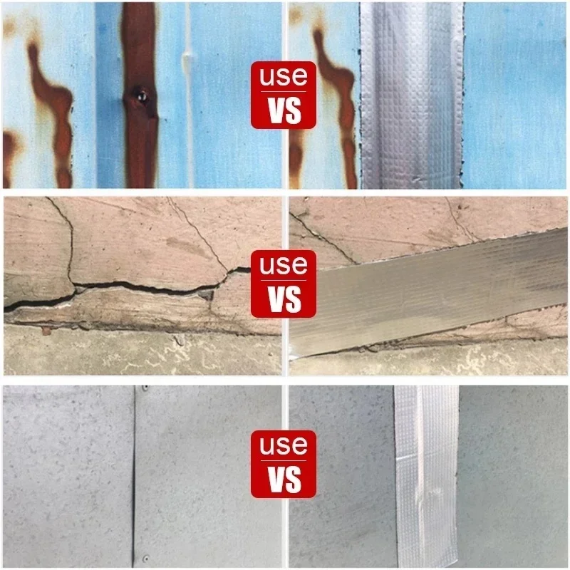 Super Anti Leakage Waterproof Tape Extra Thick Aluminum Foil Strong Tape Butyl Adhesive Patch Wall Roof Crack Repair Pipe Fixes