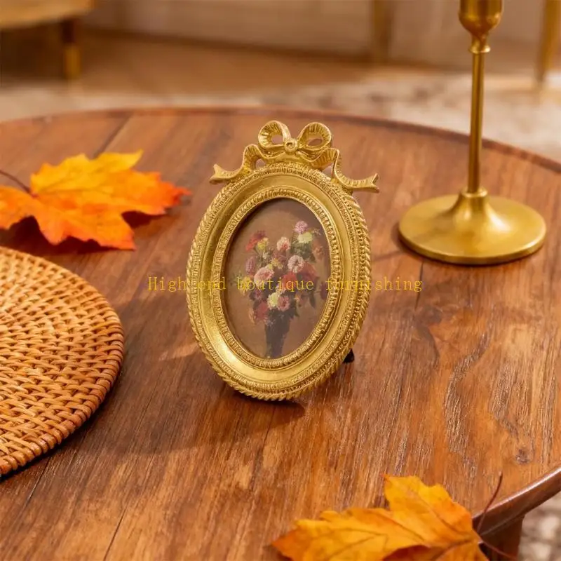 L9NB Retro Picture Frame,Decorative Photo Frame Antique Ornate Photo Frame Home Decors,Old Fashioned Photo Gallery Art