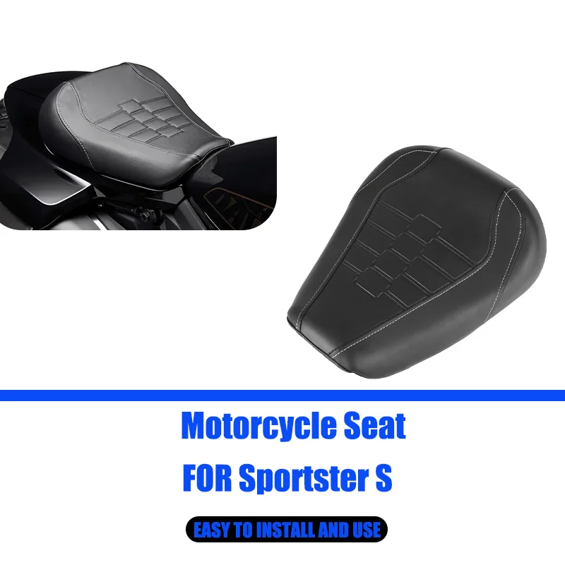Leather Cushion for Solo Motorcycle Rider, Suitable for Harley Sportster S, RH1250S, RH 1250, 2021, 2022, 2023