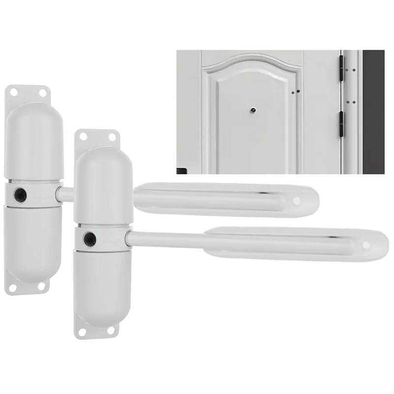 

2 PCS Automatic Spring Door Closer Adjustable Close Door Hinge For Convert Hinged Doors To Self-Closing,Door Closer Auto-New