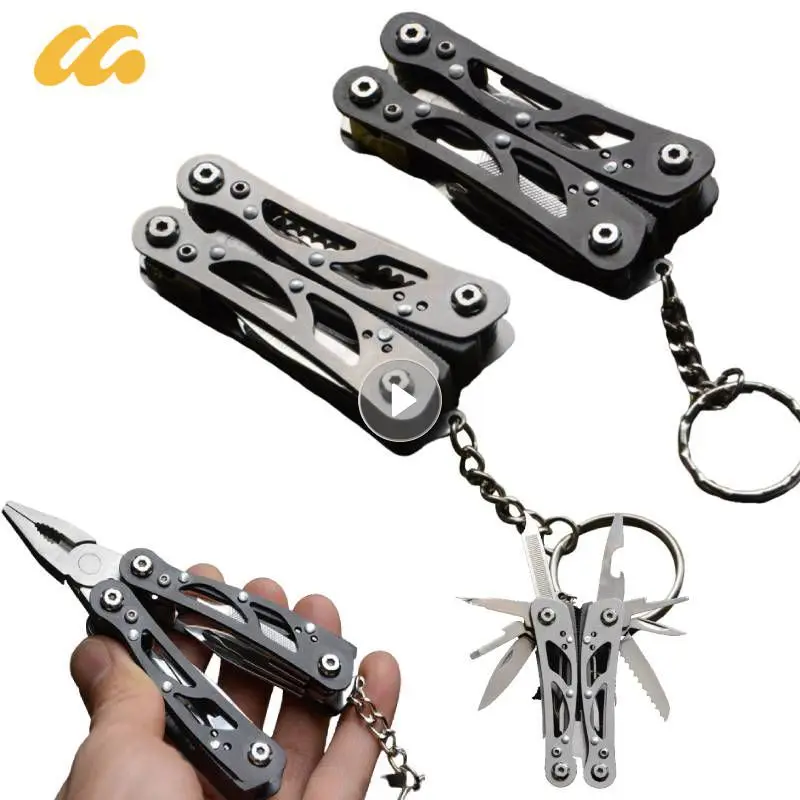 Multi-functional Pliers Small Tool Pliers All Steel Folding Pliers Mini Pliers Case Gift Nylon Combination Tool Pliers Outdoor