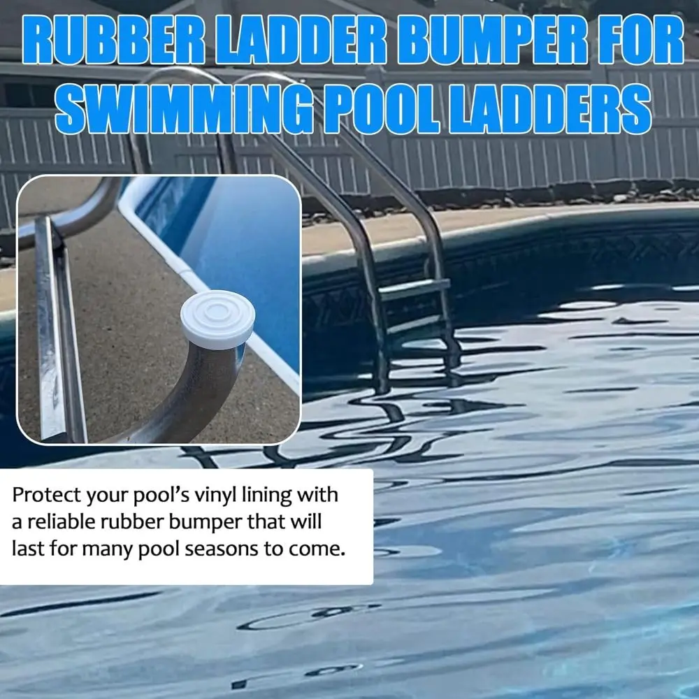 Nuovi paraurti per scale per piscine in gomma adatti per tappi interni bianchi standard da 1,9 pollici Tappi terminali per piscine interrate