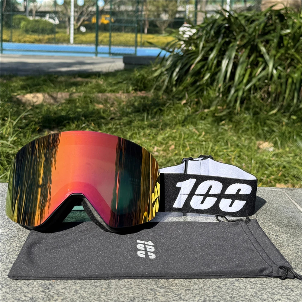 Occhiali da sci professionali magnetici Protezione UV400 Occhiali da sci antiappannamento per uomo Donna Occhiali da snowboard con lenti a cambio rapido