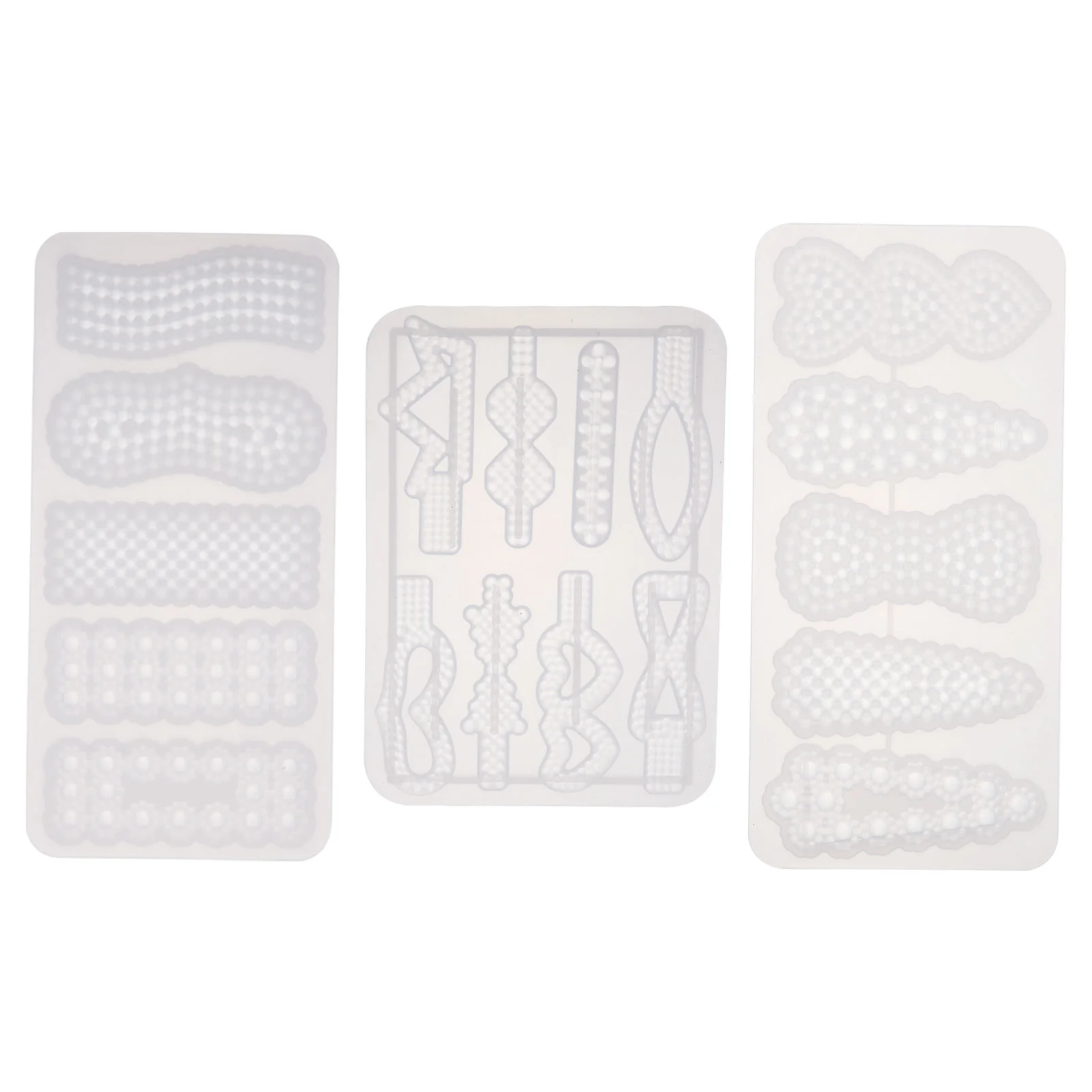 3 Pcs Accessories Hairpin Silicone Mold Miss Clip Claw Clips for Women Silica Gel Casting Molds