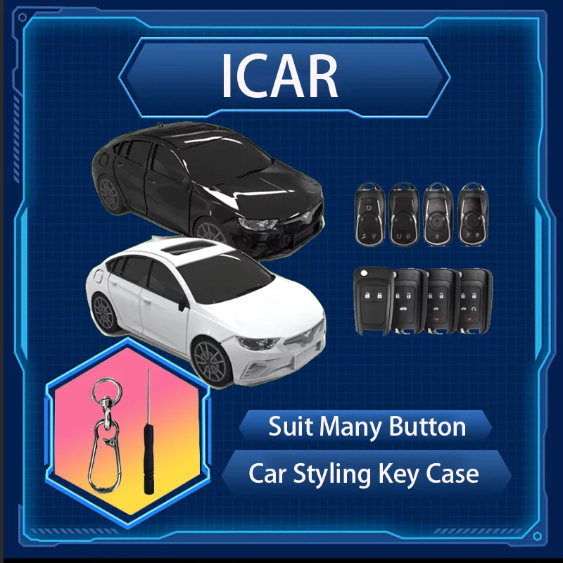 

Car Styling for Buick Excelle Gt Xt Lacrosse Car Model Key Case Remote Flip Folding Car Key Cover Housing Keychain Accessories