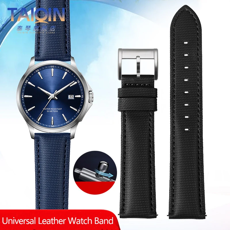 

Ремешок быстросъемный для Rossini 518865 Citizen Blue Angel AT8020, универсальный кожаный браслет для наручных часов, 20 мм 22 мм 23 мм