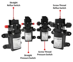 12VDC 72W dobre pompy mikro elektryczna membrana refluks wodny pompa przełącznik automatyczny 6L/Min wysokociśnieniowy myjnia samochodowa natrysk