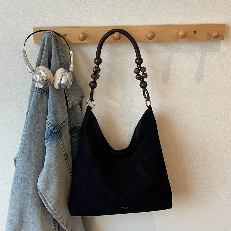 Tas Tote Kapasitas Besar 2025 untuk Wanita, Tas Selempang Kulit Asli Multi-fungsi, Tas Kerja Vintage Chic untuk Kantor