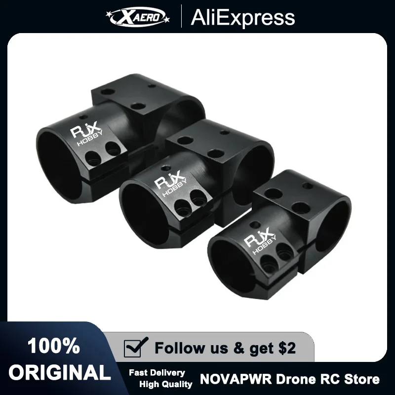 

3-Way Carbon Fiber Tube Clamp Mount 16 20 25 30 40mm for DJI Agricultural Drone Landing Gear Frame Tri-T connector Adapter RJX