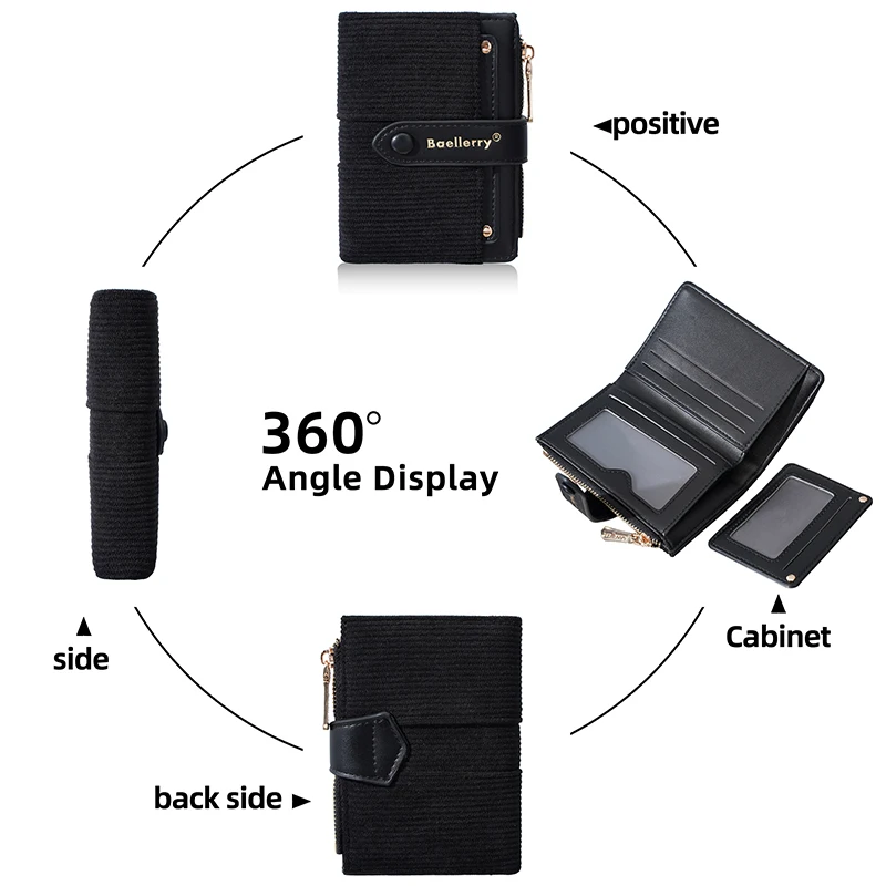 Braellery Multi-card Holder for Women Large Capacity Wallets Female Fashion Wallets Coin Change Purse Patchwork Design Purse