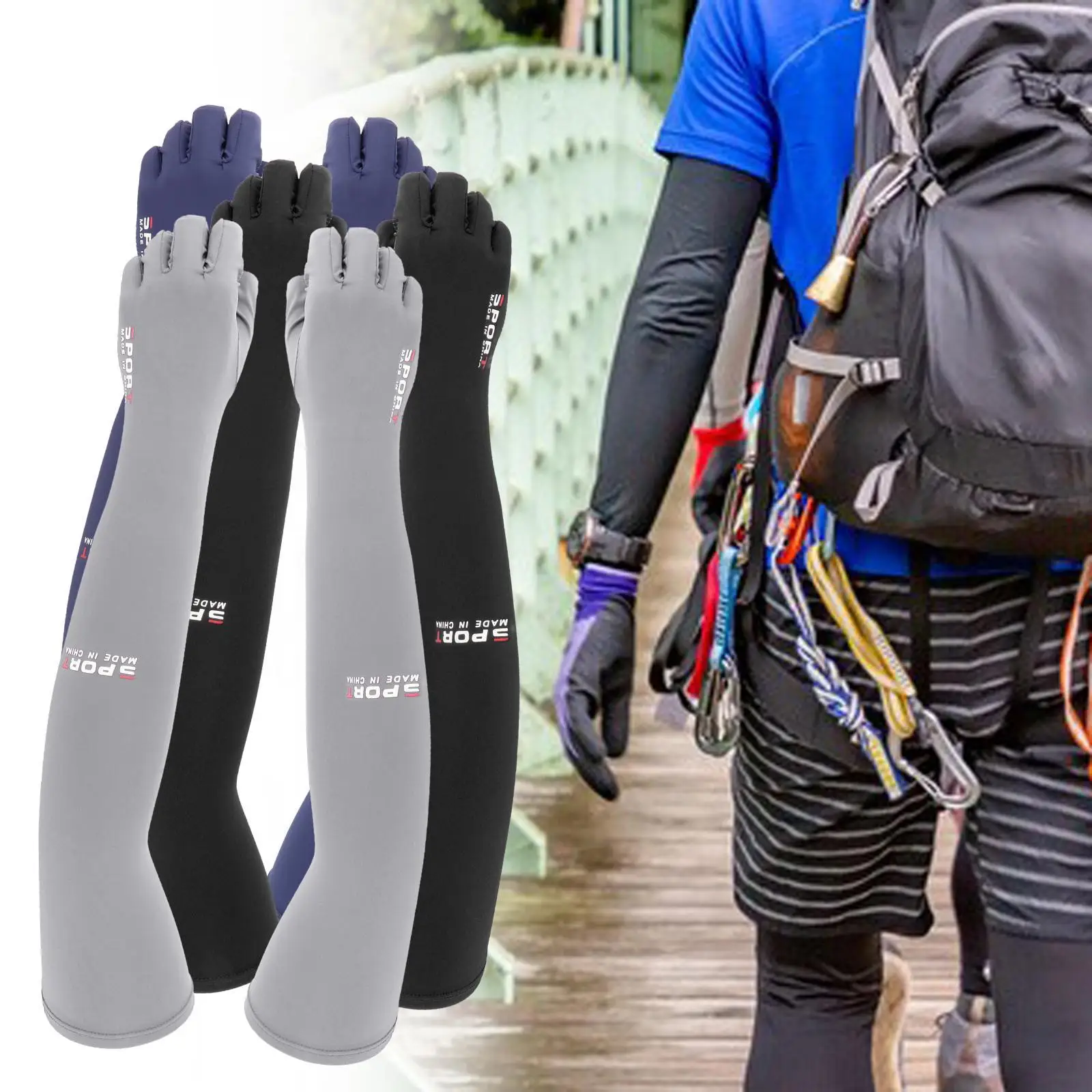 冷却アームスリーブ タトゥーカバーアップ 指なしグローブ バスケットボール用 子供用