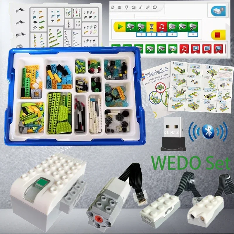 새로운 기술 WeDo 2.0 코어 교육 세트 빌딩 블록 책 DIY 부품 45300 스크래치... - 2