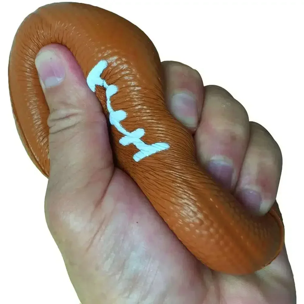 Mini Soft PU Anti-stress Small Rugby Relax Fidget Toys Office Kids Brown Pressure Release Brown Bouncy Squeeze Stress Relief Toy