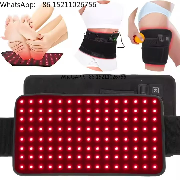 Phenitech 2025 Hot Selling Red Light Therapy Massage Belt Abdominal Pad for Whole Body with 5 Speed Timing Heating Feature