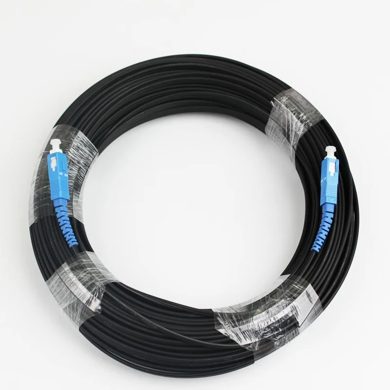 50M Outdoor Fibre Optic Patch Cord G657A2 FRP 1.2mm Galvanised Steel Wire High and Low Temperature Resistant LSZH Customized