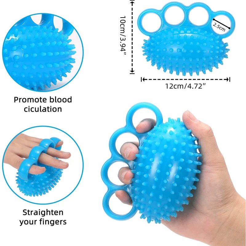 Hand Exercise Ball Finger Therapy Ball Grip Strengthening Improve Flexibility Squeeze Stress Relief Balls Adults Elder Kids