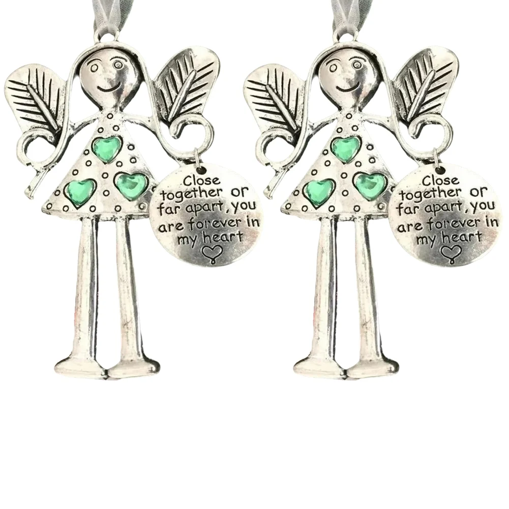 Gift Friends Small Pendant Ornaments Angel Decoration, Christmas Friendship Decoration Gift, Gift for Friends Green