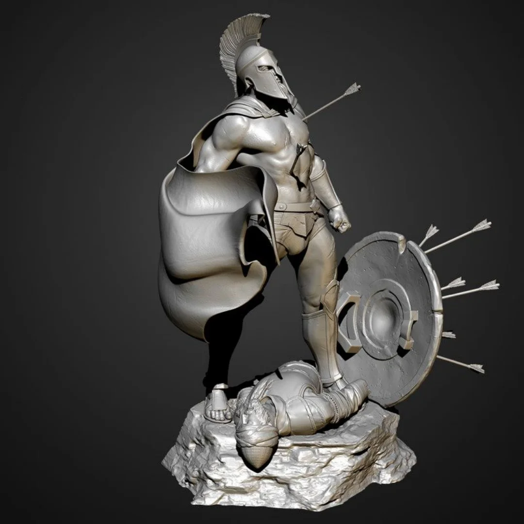 1/24 مقياس 75 مللي متر هايت الراتنج الشكل سبارتا ووريورز ليونيداس تجميع أطقم منمذجة المفكك غير مصبوغ ثلاثية الأبعاد الطباعة لعبة 1288 #2