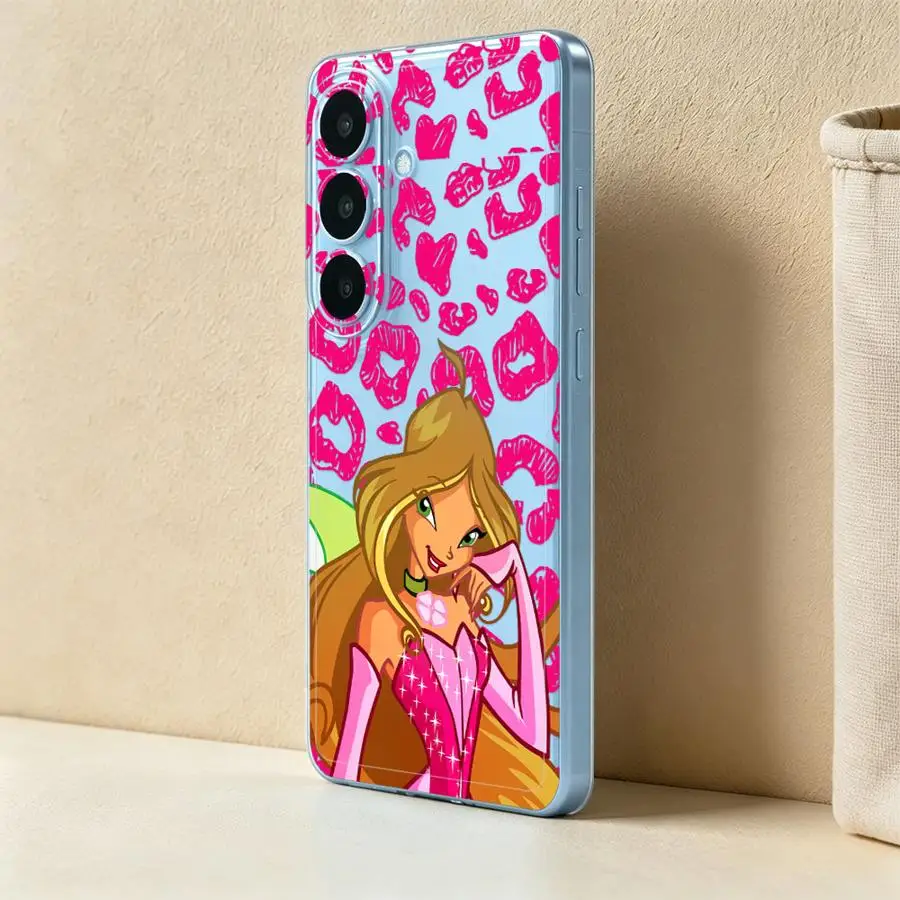 Case for Samsung Galaxy S26 Ultra Note 10 20 S23 S20 S22 S26+ S21 S25 Plus S10 S24 FE S25+ Clear Phone Cover HOT New Girl W-Winx