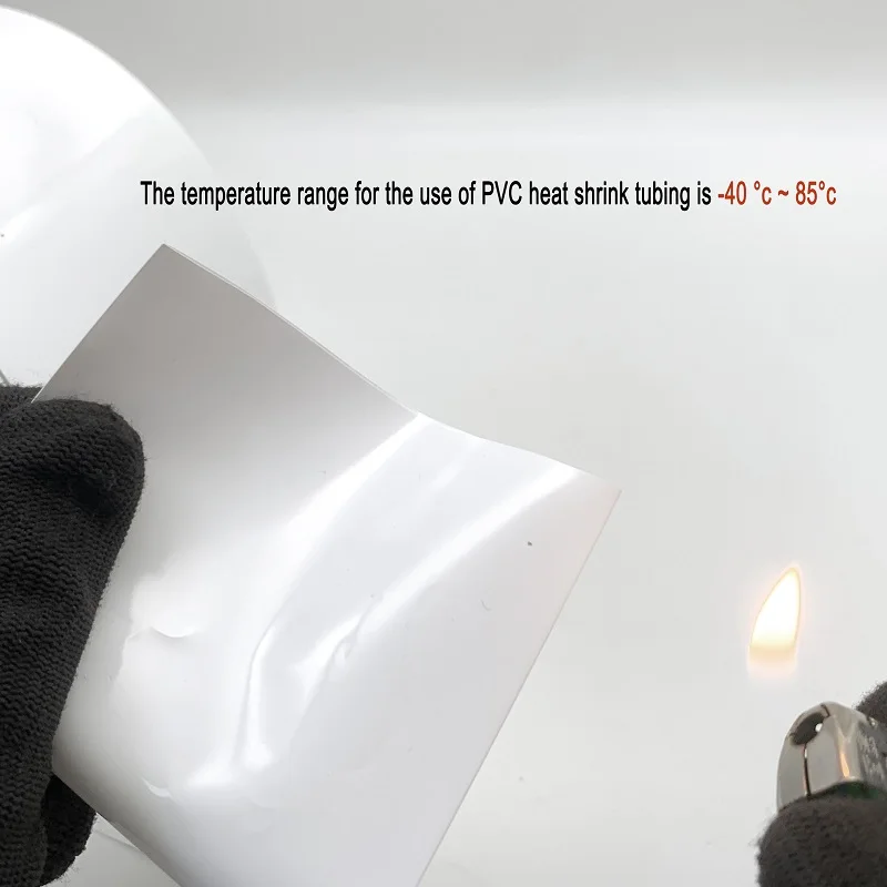 الأبيض 30/50/85/100/110/130/150/160/180/200/240 مللي متر بطارية PVC الحرارة يتقلص أنبوب العازلة مقاومة للتآكل مقاوم للماء الغبار