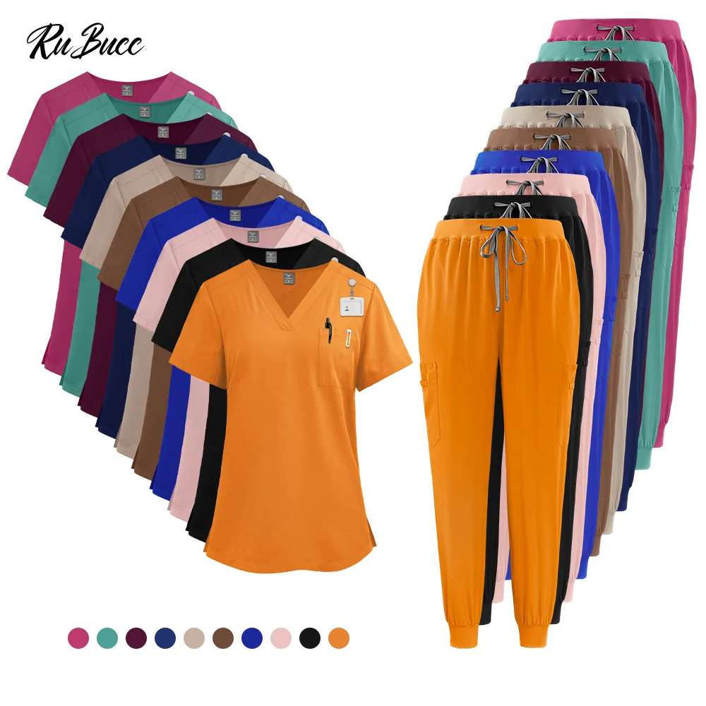 

Beauty Agency Workwear Women Scrub Suit Pet Clinic Nurse Accessories Medical Uniform Unisex Breathable Hospital Surgical Uniform