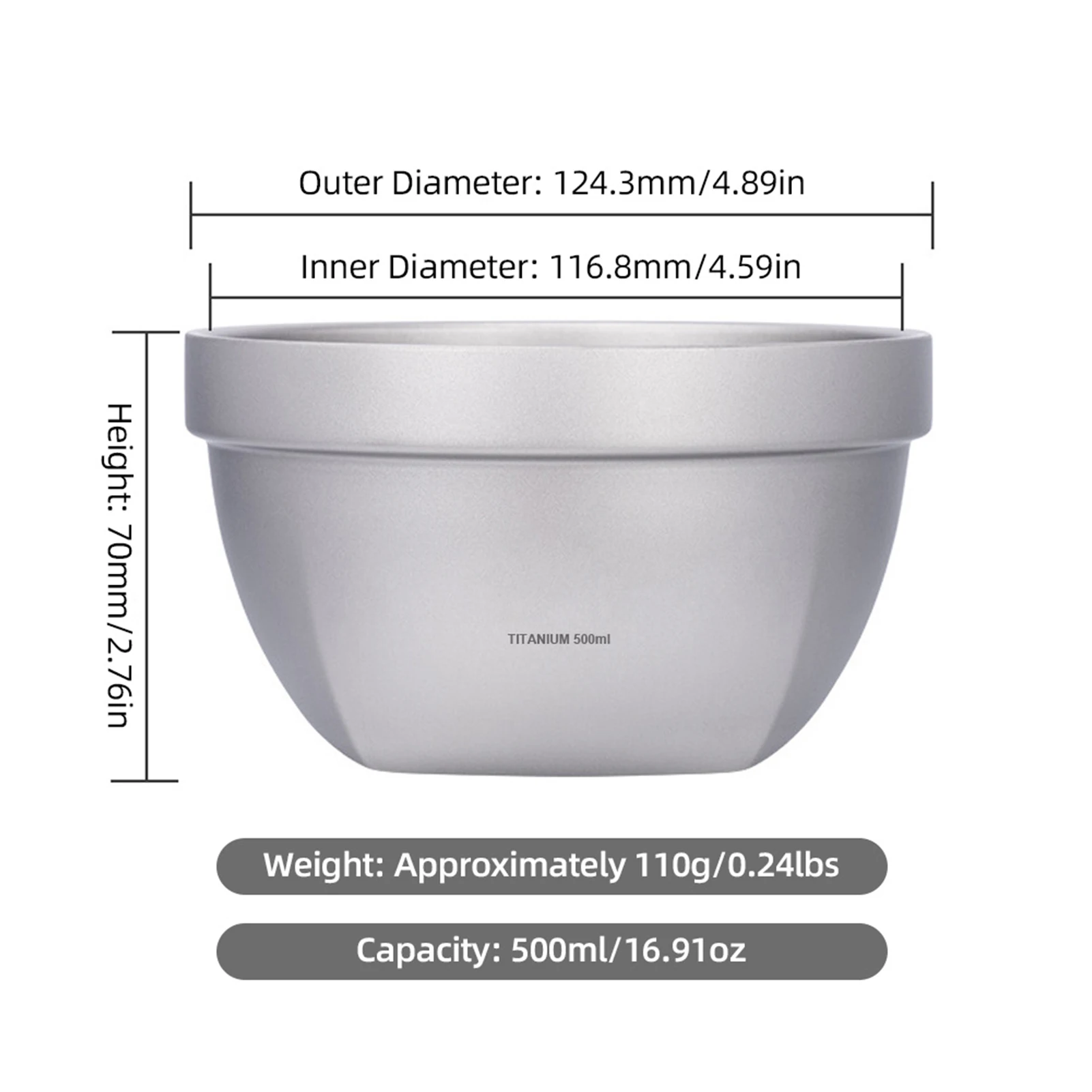 وعاء خفيف للغاية بطبقة مزدوجة للتخييم في الهواء الطلق والنزهات وسلطة شوربة الأرز بسعة 500 مل مقاوم للحرارة مع حقيبة تخزين #6