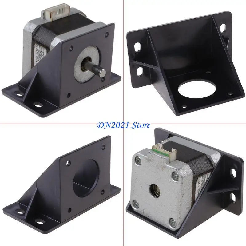 F3KE Plastic Bracket for Nema 17 42 Stepper Motor Bracket Black Plastic Bracket Diy