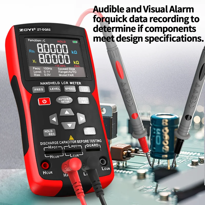 ZOYI DQ02 High Precision Handheld LCR Bridge / Lithium Battery Internal Resistance Tester for 18650 Batteries/Accumulato toolsr