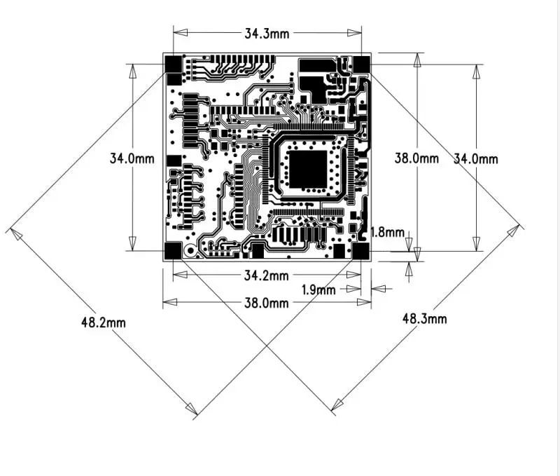 Mini 4-port Gigabit Switch Access Control Visual Intercom Built in Switch Module 1000M Wide Voltage 5-12V