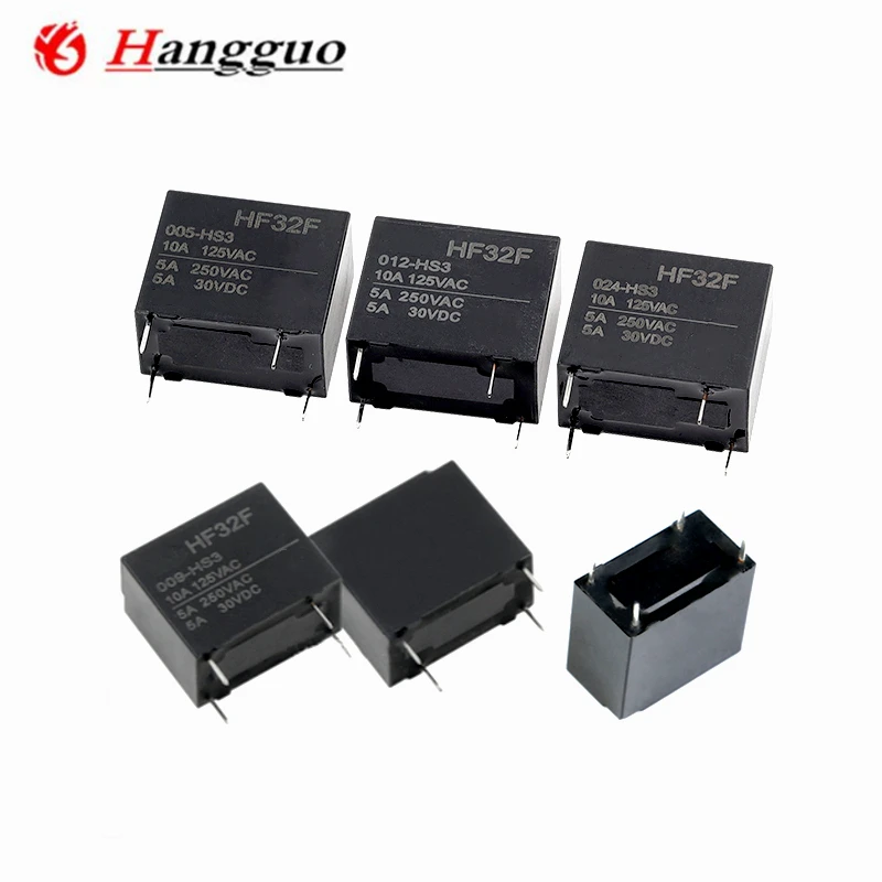 10PCS/LOT Original JZC-32F-012-HS3 HF32F-005/009/012/024/ Relay 4 pin 5A group normally open