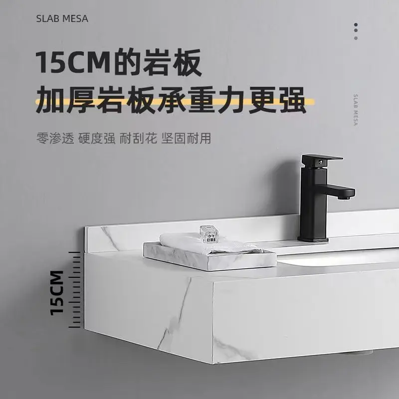 Slate integrated basin marble countertop artificial stone washing sink